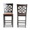 Baxton Studio Nicolette Modern Two-Tone Dark Brown and Walnut Brown Finished Wood 2-PC Counter Stool Set 176-11425-Zoro - alternate 7
